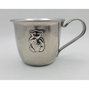 Vintage Silverplate Bear Monkey Baby Childs Cup Mug Nursey